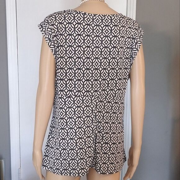 BCBG Paris Women's Size XL Chain Link Circle Diamond Print Stretchy Tank Top - Picture 2 of 9